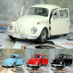 Objetos decorativos Estatuetas Retrô Vintage Beetle Diecast Pull Back Car Model Toy for Children Gift Decor Cute Miniatures 230721