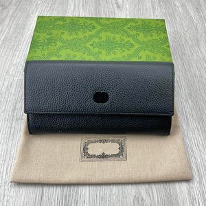 Carteira de couro Continental Marmont com zíper ao redor carteira longa bolsa de designer com caixa original