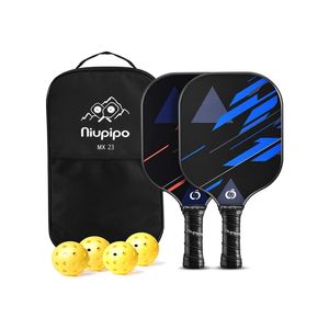 Rakiety tenisowe Pickleball Racket Cricket Zestaw 4 piłki 2 łopatki 1 torba kompozycja z włókna węglowego PE Honeycomb Rdzeń powierzchnia Lekka waga 230720