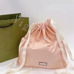 Borse cosmetiche da banco G Brand Piccole borse per il trucco con coulisse floreale Borsa per la spesa Grande capacità Colore rosa Custodia per trucco di alta qualità Può Floding Borsa per ragazza di design Nuovo