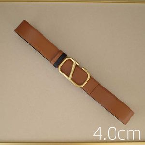 Women Leather Leather Weistband Width 4.0cm Mens Womens عرض رسائل غير رسمية ناعم مشبك الأحزمة الرسمية الشهيرة حزام الجملة بالجملة