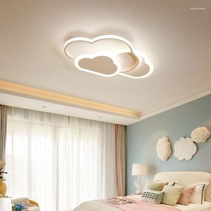 Avizeler Led Avize Lambası Çocuk Odası Yatak Odası Anaokulu Kreş Çocuk Beyaz Bulut Modern Tavan Dimmable Aydınlatma Armatürleri