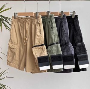 Herren-Designer-Shorts, Taschen, Arbeit, fünfteilige Hose, Stones Island, Damen-Sommer-Jogginghose, Multifunktions-Oberschenkelkurz, lässig, locker, High Street Motion, aktuell 555ess