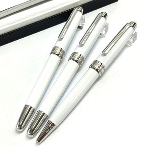 Gift Fountain Pens 163 White Metal MB Ballpoint Rollerball Fountain Pen Office Stationery With Electroplating Carving And Series Number 230720