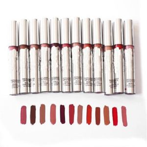 12 stycken Vault Liquid Lipstick Set Holiday Edition Matte Lip Gloss Cosmetic Gift Collection Natural Long-Lasting Waterproof LipGl303a