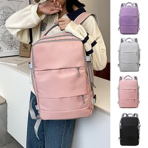 Школьные сумки розовые женщины путешествуют рюкзак для водного репеллента противоречия Стильная повседневная сумка для дневного роста с багажным ремнем USB -порт 230720