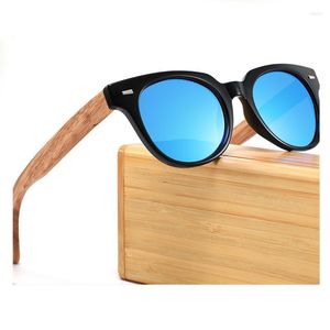 Sunglasses Vintage Polarizing Wood 2023 In Rice Nail Oval Plastic Frame Glasses Female Man Fashion Retro Outdoor Eyewear