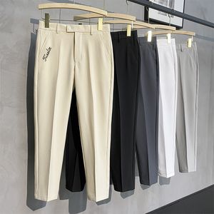 Herrenhose Embroiled Golf Sommer Atmungsaktive Kleidung Sport Mode Lässig Nine Point 230720