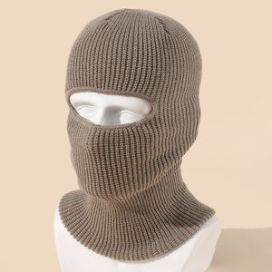 Radfahren Caps Masken Candy Farbe Nette Volle Gesicht Abdeckung Ski Maske Hut Bär Ohr Balaclava Gestrickte Hüte Outdoor Radfahren Ohr schutz Hut Beanies Hut Männer 230720