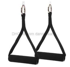 1Pair Gym Foam Handle Bar Resistance Bands Pull Rope Handtag Fitness Yoga Övning Sportutrustning Pull Rem Handtagstillbehör