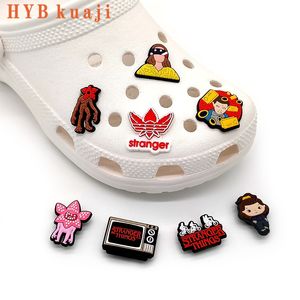 HYBkuaji custom stranger things shoe charms wholesale shoes decorations pvc buckles for shoes