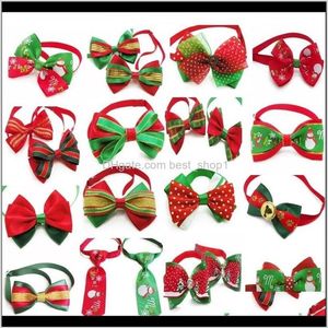 Apparel 100pclot Christmas Holiday Bow Cute Slips Krage Pet Puppy Dog Cat Ties Accessories Grooming Supplies P88 201029 7JQNG 243Z