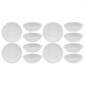 Dinnerware Sets 12 Pcs Dessert Mini Plates Snack Bowls Small Olive Oil Dipping Dishes Sauce Serving Chip