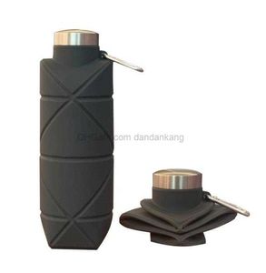 700 ml fällbar utomhus vattenflaskor matklass Lövproakt Collapsible Plastic Bottle Travel Sport Drinking Flask Folding Cups Wholesale