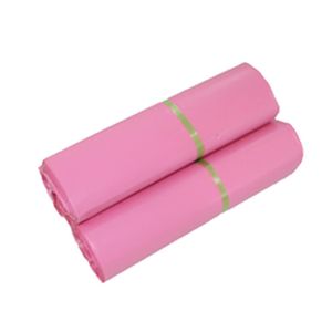 17x30cm Roze poly mailer plastic verpakking zakken producten mail door Courier opslag levert mailing zelfklevend pakket p262Z