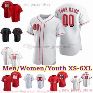 Пользовательский NCAA S-6xl Baseball Jersey 5 Johnny Bench 19 Joey Votto 30 Ken Griffey Jr. 11 Barry Larkin 8 Джо Морган 37 Тайлер Стивенсон 44 Элли де ла Круз.