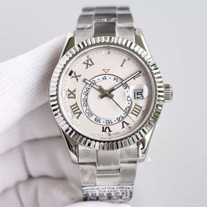 Männer Herren Watch Sky Dewller 42mm Uhr Automatisch mechanisch 2813 Bewegung 904L Edelstahlriemenhandgelenke Montre de Luxe Sea Dweller Watch Rolx Rlx Top Sky