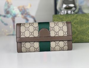 Fashion designer clutch bag Ophidia wallet men women purse high-quality luxury marmont handbag double letters card holder classic digram bags 153b
