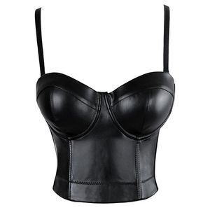 Reggiseno in pelle da donna Reggiseno push-up gotico Corpetto Lingerie sexy Corsetto Fashion Party Reggiseno Club top Wear Plus Size2508