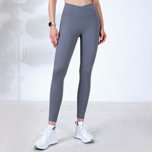 Lu Women Yoga Align Leggings Push Fitness Soft High-Rise Side Pockets Sömlös höftlyft Tätt Leging Casual Jogging Pants CK1309