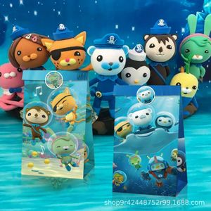 Anime manga 12pcs octonauts anime figür barnacles kwazii çocuk oyuncak hediye çantası şeker karikatür tema parti festivali doğum günü dekorasyon hediyesi 230720