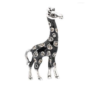 Spille stile vintage strass cristalli giraffa spilla pin moda donna gioielli scarpe borse accessori