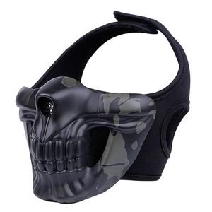 Maschera teschio di Halloween maschere da campo all'aperto airsoft paintball cappa trattica Maschera da cavaliere gloria CS equipaggiamento protettivo tattico2469