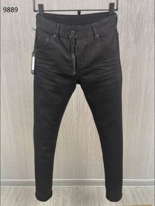 Men S Jeans 2023 Sprzedaż D9889 i wysokiej jakości bawełniana marka Black Denim Pants Four Seasons 230721