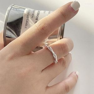 Cluster Rings Original 925 Silver Color Interware Lines For Women Casal Wedding Engagement Anel Vintage Women's Fine Jewelry