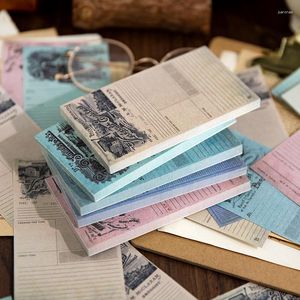 Journaling 50st Memo Pad Office Accessories Vintage Sticker Stationery Journal Scrapbooking Material Papper Note Book Notepad