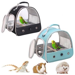 Bird Cages Portable Clear Parrot Transport Cage Breathable Travel Bag Small Pet Access Window Collapsible Outdoor 230721