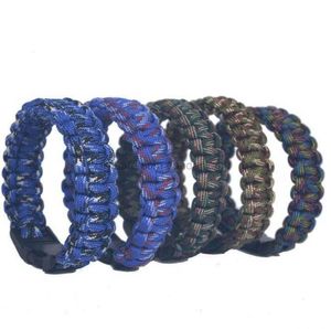 outdoor emergency use survival bracelet outdoor hiking camping rescue lifesaving bracelets paracord hand made with plastic buckle for men tactical hunting