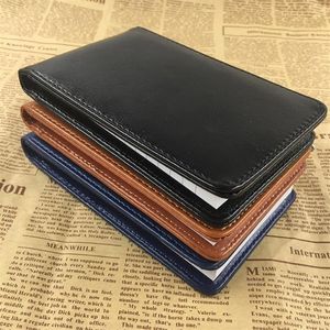 Multifunktionsfickplanerare A7 Notebook Small Notepad Note Book Leather Cover Business Diary Memos Office School Stationery236R