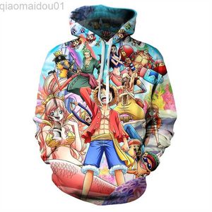 Moletons com capuz masculino Venda imperdível One Piece 3D moletons com capuz masculino e feminino Aikooki venda imperdível Moda clássico anime Harajuku moletons com capuz de marca tops casuais L230721