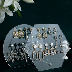 Jewelry Pouches Acrylic Earring Display Board Holder Transparent White Ear Rack Stand Organizer Props Customized