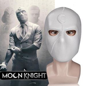 Party Masks Moon Knight Marc Specto Mask Cosplay Latex Helmet Masquerade Halloween Costume Props 230721