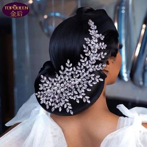 Pearls Comb Side Diamond Tiara Baroque Crystal Bridal Headwear Crown Rhinestone with Wedding Jewelry Hair Accessories Diamond Brid338M