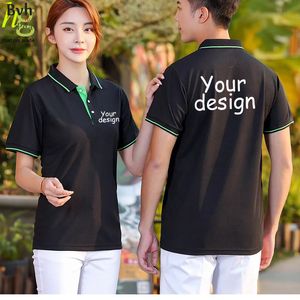 Erkek Polos Özelleştirme Tasarım Erkek ve Kadın Polo Gömlekleri Kişiselleştirilmiş Kısa Kollu Gömlek Reklam Gömlekleri 230720