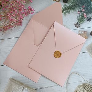 Cartões de felicitações 50 peças Envelope vertical elegante para convite de casamento 136 x 195 mm Aba em V 250 g/m² Papel pérola Cor personalizada Saco de papel personalizado 230720