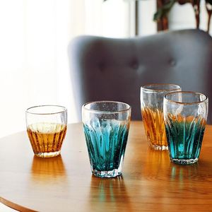 Wine Glasses European Simple Large Capacity Water Cup Personality Bubble Glass Color Ice Cream Beer Breakfast Party Drinkware