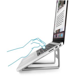 Laptop Stand Aluminum Cooling MacBook Stand Portable Tilted Elevated Laptop Riser with Non-Slip Pads and Front Lip for Mac272P
