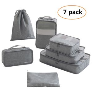 Packing Cubes Organizer Bags For Travel Accessories Packing Organizer Bags For Clothing Underwear Shoes Cosmetics 7pcs246V