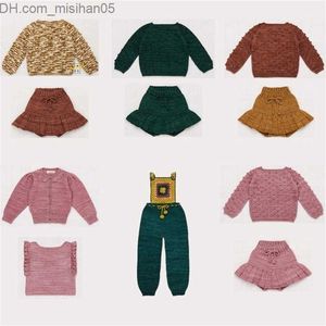 Conjuntos de roupas crianças suéteres inverno misha puff meninos meninas malha de alta qualidade impressão cardigan crianças bebê algodão malhas outwear roupas 210804 z230726