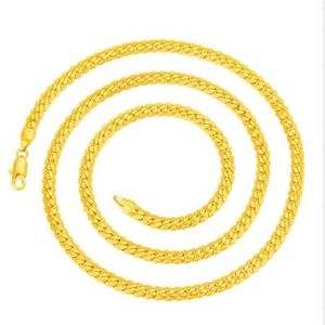 Men 14KGP Stamped Gold Plated Italy Herringbone Chain Necklace 6mm 60cm292i