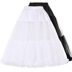 Tutu Skirt Ball Gown Tulle Petticoats for Vintage Wedding Black White Women Underskirt Crinoline Bridal Wedding Accessories2223