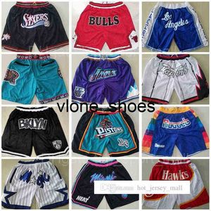 Team Just Shorts Don Sport Basketball Kurze Laufbekleidung mit Tasche Reißverschluss Jogginghose Hip Hop Hose Blau Weiß Schwarz Rot Lila Herren Top{Kategorie}