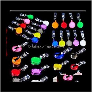 Other Office School Supplies 250Pcs Retractable Lanyard Strap Card Badge Holder Reels With Clip Keep Id Key Cell Phone Safe315q