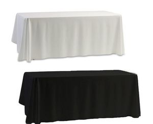 Partihandel Vit svart bordsduk bordsskydd för bankett bröllopsfest dekor 145x145 cm