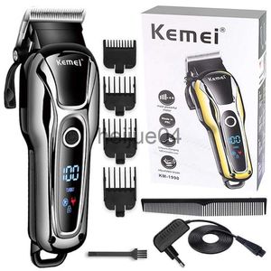 Clippers Trimmers KEME 1990 Profesjonalny Twospeeds Hair Trimmer for Men Salon Salon Hair Pro Pro Electric Cutting Hine Precision x0728