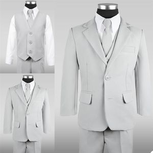 Ny Spring Boy Formal Suits Dinner Tuxedos Little Boy Groomsmen Barn för bröllopsfest Prom Formal Wear 3 PCS283N